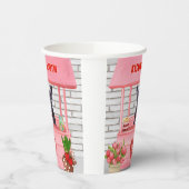 ブルドッグフランスのバレンタインデーキスをするブース 紙コップ (左)