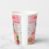 ブルドッグフランスのバレンタインデーキスをするブース 紙コップ (右)