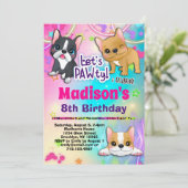 ブルドッグフランスのバースデーパーティー 招待状 (スタンド正面)