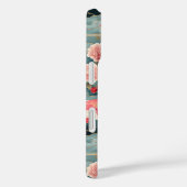 ブルドッグフランスのパステルピンクの花の波 Case-Mate iPhoneケース (裏面 / 右)