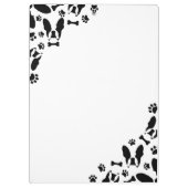 ブルドッグフランスのパターンのコーナー クリップボード (裏面)