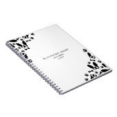 ブルドッグフランスのパターンのコーナー ノートブック (右側)