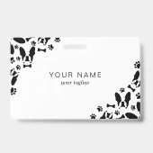 ブルドッグフランスのパターンのコーナー バッジ (裏面)