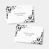 ブルドッグフランスのパターンのコーナー バッジ (正面&裏面)