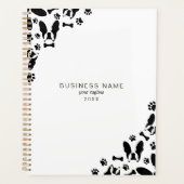 ブルドッグフランスのパターンのコーナー プランナー手帳 (正面)