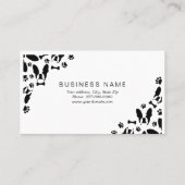 ブルドッグフランスのパターンのコーナー ロイヤリティカード (裏面)