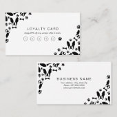ブルドッグフランスのパターンのコーナー ロイヤリティカード (正面/裏面)