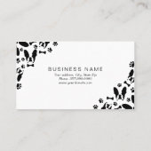 ブルドッグフランスのパターンのコーナー 名刺 (裏面)