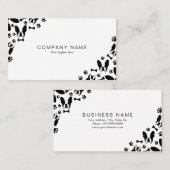 ブルドッグフランスのパターンのコーナー 名刺 (正面/裏面)