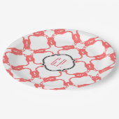 ブルドッグフランスのパターンプレート ペーパープレート (アングル)