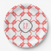 ブルドッグフランスのパターンプレート ペーパープレート (正面)