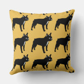 ブルドッグフランスのパターン クッション (裏面)