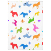 ブルドッグフランスのパターン クリップボード (裏面)