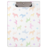 ブルドッグフランスのパターン クリップボード (正面)