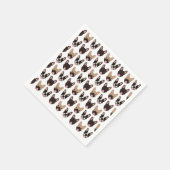 ブルドッグフランスのパターン スタンダードカクテルナプキン (角)