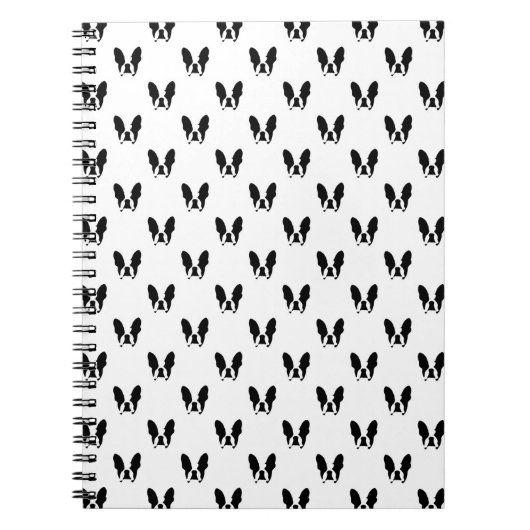 ブルドッグフランスのパターン ノートブック (正面)