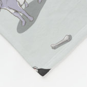 ブルドッグフランスのパターン フリースブランケット (角)