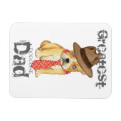 ブルドッグフランスのパパ マグネット (横)