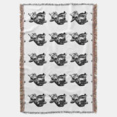 ブルドッグフランスのパピーブランケット スローブランケット (正面縦)