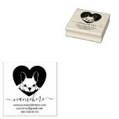 ブルドッグフランスのパピー顔 ラバースタンプ (押印)