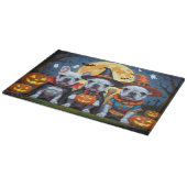 ブルドッグフランスのパンプキンハロウィンおもしろい カッティングボード (角)