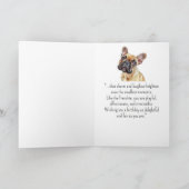 ブルドッグフランスのパーソナリティ誕生日おもしろい動物 カード (内部)