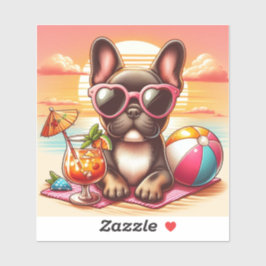 ブルドッグフランスのビニールのシール シール