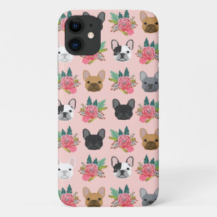 ブルドッグフランスのピンクフローラ iPhone 11 ケース