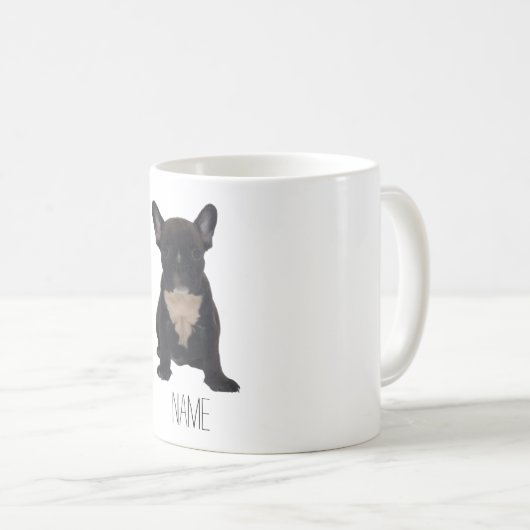 ブルドッグフランスのフォトコーヒーマグ コーヒーマグカップ (正面右)