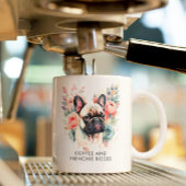 ブルドッグフランスのフラワーズコーヒーとフランスキス コーヒーマグカップ