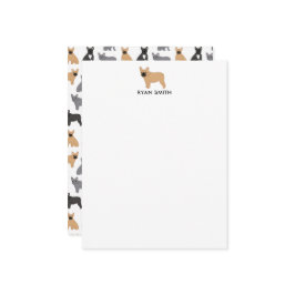 ブルドッグフランスのフランス ノートカード