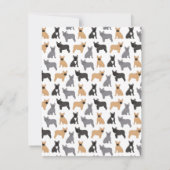 ブルドッグフランスのフランス ノートカード (裏面)