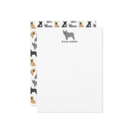 ブルドッグフランスのフランス ノートカード