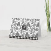 ブルドッグフランスのフレンチエ黒トワール サンキューカード (裏面)