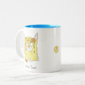 ブルドッグフランスのフレンチドッグおもしろい ツートーンマグカップ (正面左)