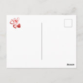 ブルドッグフランスのフレンチバレンタインデーのギフトドッグ ポストカード (裏面)