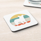 ブルドッグフランスのフレンチママ女性犬愛者ギフト コースター (左側)