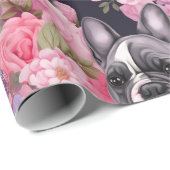 ブルドッグフランスのフローラバタフライラッピング紙 ラッピングペーパー (ロールコーナー)