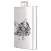 ブルドッグフランスのブラック フラスク (左)