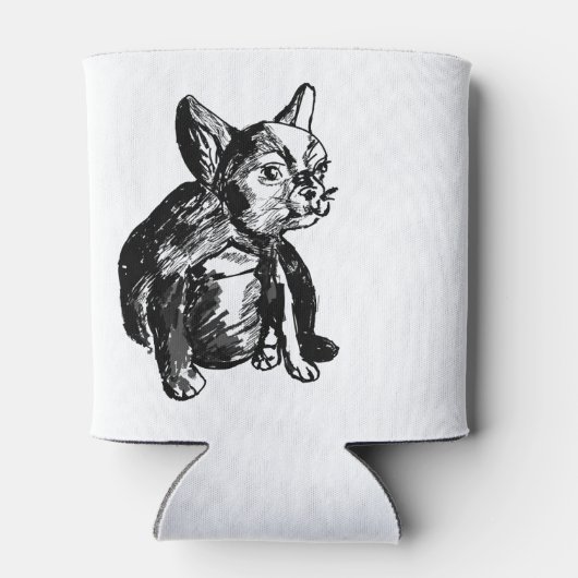 ブルドッグフランスのブルドッグカスタムクーラーボックス 缶クーラー (裏面)