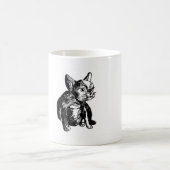 ブルドッグフランスのブルドッグスケッチホワイトマグ コーヒーマグカップ (中央)