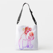 ブルドッグフランスのブルドッグパピースウィートドッグ体バッグ クロスボディバッグ (裏面)