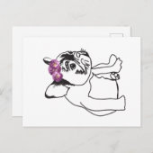 ブルドッグフランスのブルドッグパピー甘い犬はがき ポストカード (正面/裏面)