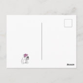 ブルドッグフランスのブルドッグパピー甘い犬はがき ポストカード (裏面)