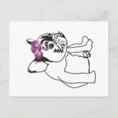 ブルドッグフランスのブルドッグパピー甘い犬はがき ポストカード (正面)