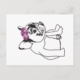 ブルドッグフランスのブルドッグパピー甘い犬はがき ポストカード
