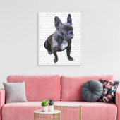 ブルドッグフランスのプレーン キャンバスプリント (インサイチュ (リビング))