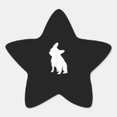 ブルドッグフランスのヘッドティルトアパレル、フレンチヘッド 星シール (正面)