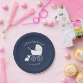 ブルドッグフランスのベビーシャワープレートデザイン5 ペーパープレート (パーティー)