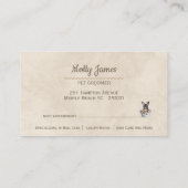 ブルドッグフランスのペットトリマーアポイントメント 名刺 (裏面)